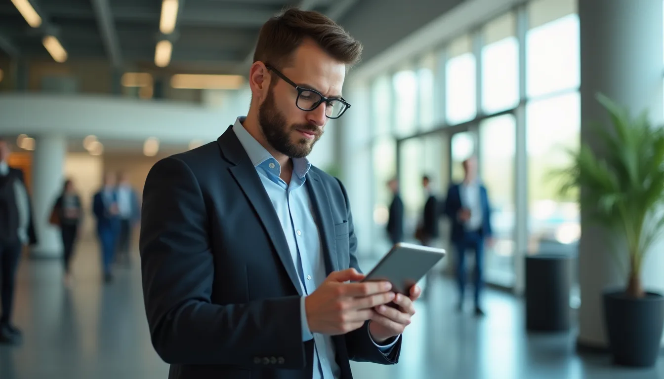 Client verifying a job report on a tablet with GeoTapp Verifier
